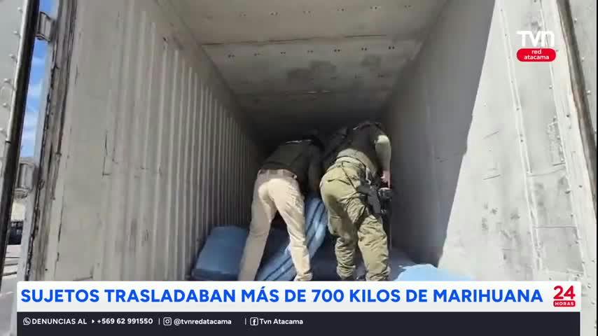 Incautan más de 700 kilos de marihuana en Chañaral