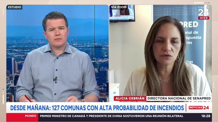 Senapred y riesgo de incendios: “Todo el fin de semana será muy complejo, hay muchas horas de acumulación de calor”