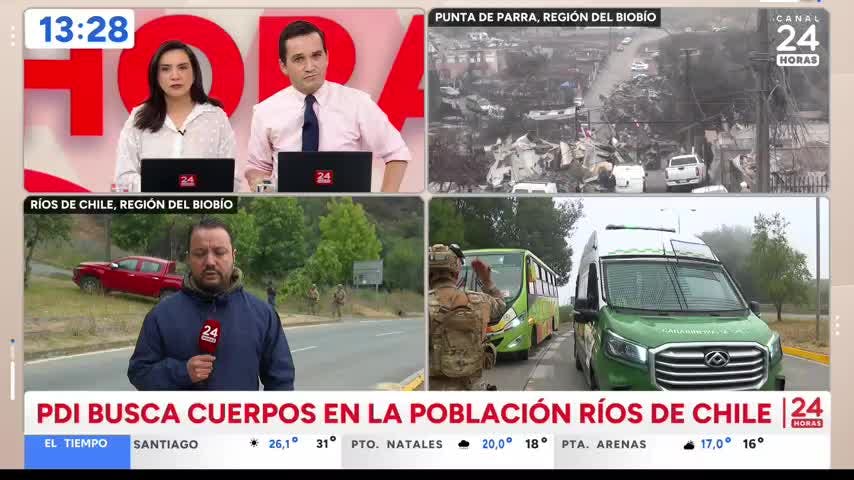 PDI busca cuerpos en la población Ríos de Chile