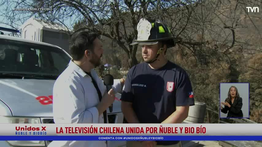 Bombero que rescató a mellizas en Lirquén: "Sentía que me quemaba"