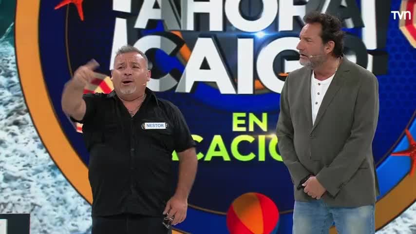 ¿Se parece o no?: Néstor llegó a el "Ahora Caigo" con su imitación de Luis Jara