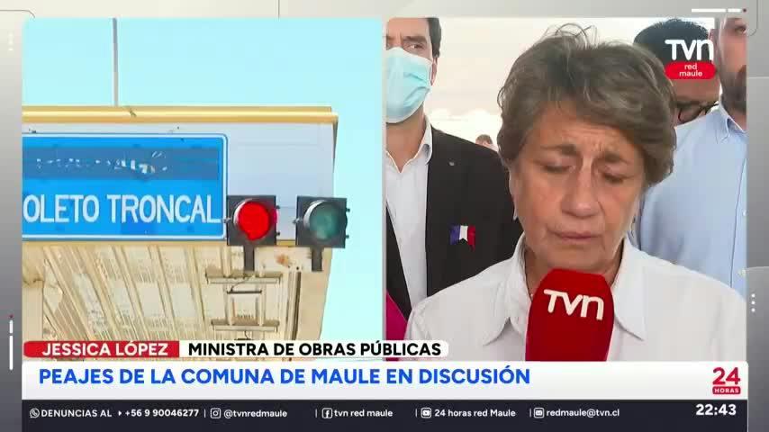 Peajes de la comuna de Maule: ministra del MOP da su postura