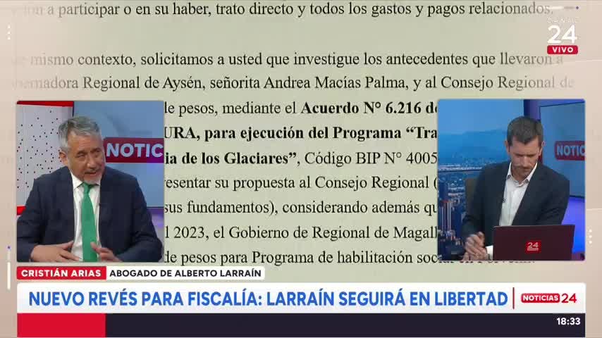 Abogado de Alberto Larraín: "La imputación del Ministerio Público es muy insuficiente"