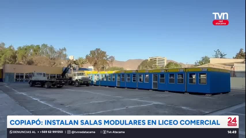 Copiapó: instalan salas modulares en Liceo Comercial