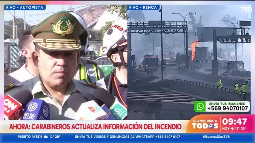 Carabineros confirma 3 victimas fatales y 10 lesionados en incendio en Renca