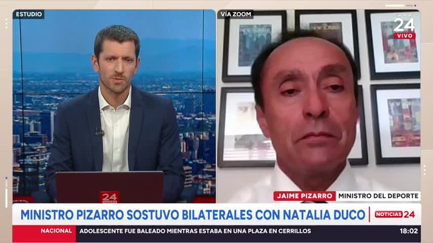 Ministro Jaime Pizarro aborda bilaterales con Natalia Duco