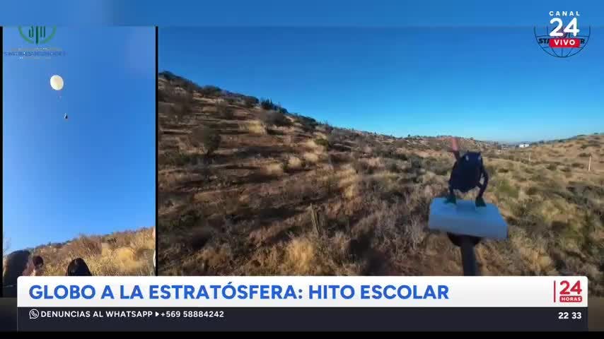 Estudiantes chilenos lanzaron globo a la estratósfera