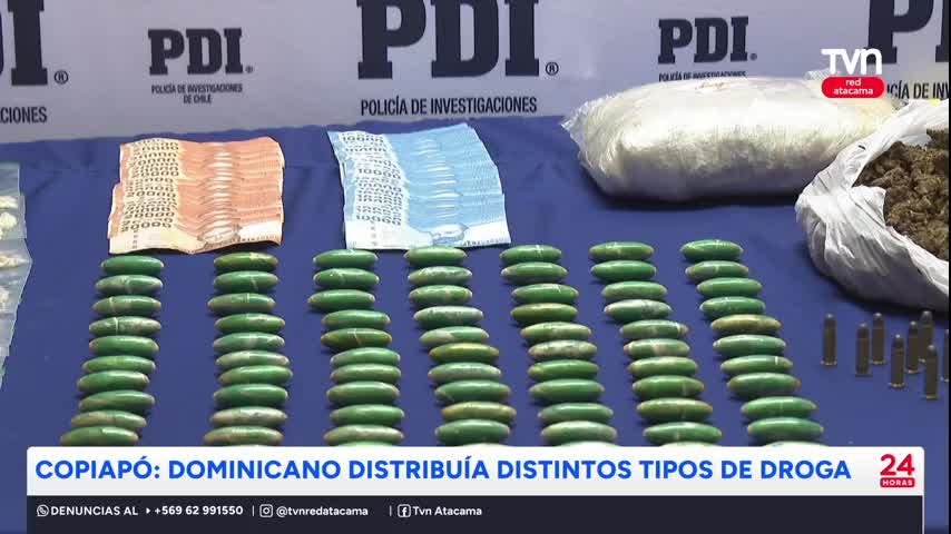 Copiapó: Dominicano distribuía distintos tipos de droga