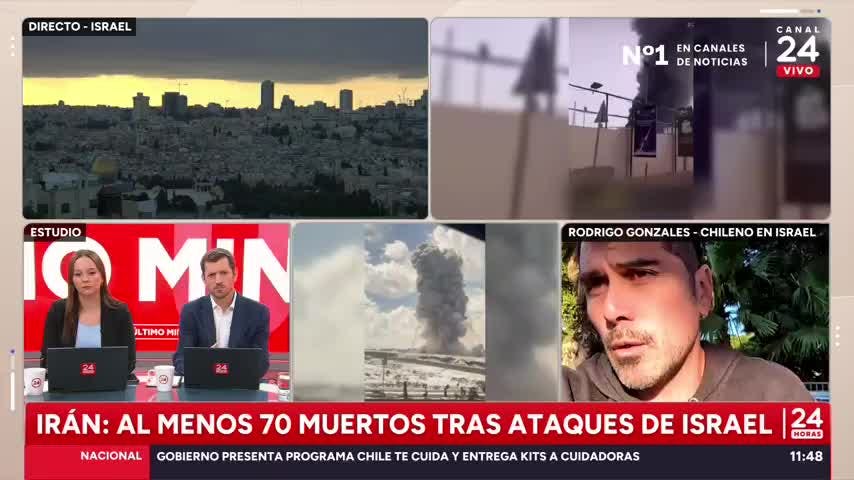 Chileno en Israel relata ambiente tras tensión con Irán: "Empezó todo a las 8 de la mañana"