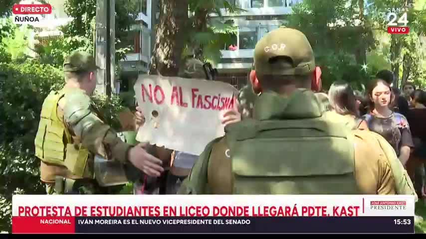 Protesta en colegio donde Presidente Kast inaugurará el año escolar