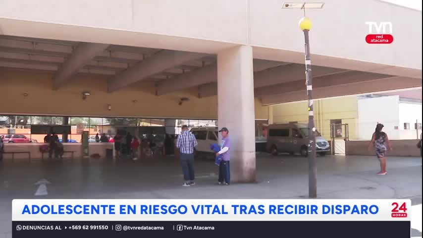 Copiapó: Adolescente en riesgo vital tras recibir disparo