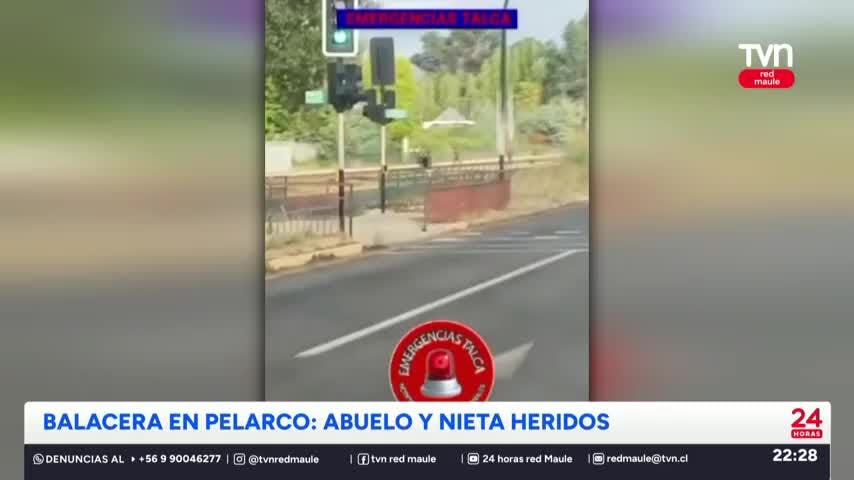 Balacera en Pelarco deja a abuelo y nieta heridos: menor está grave