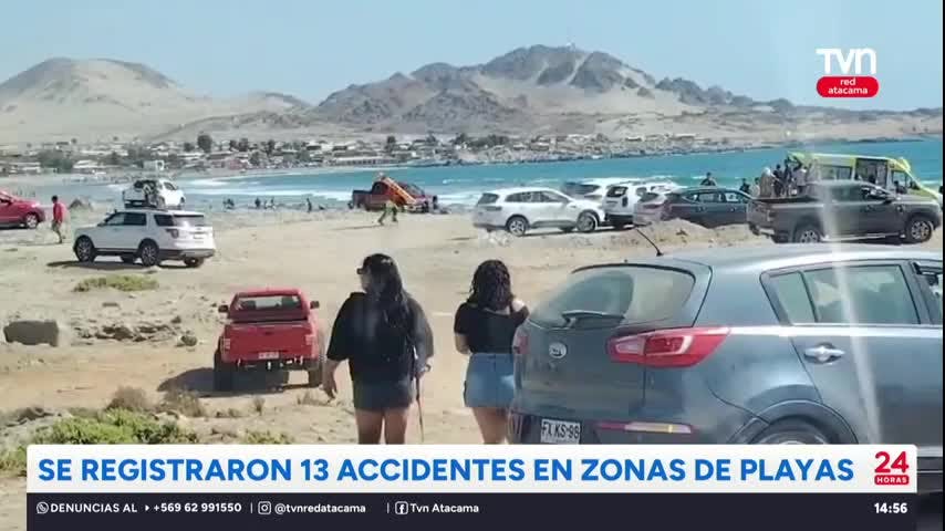 Temporada estival cerró con 13 accidentes en zonas de playas