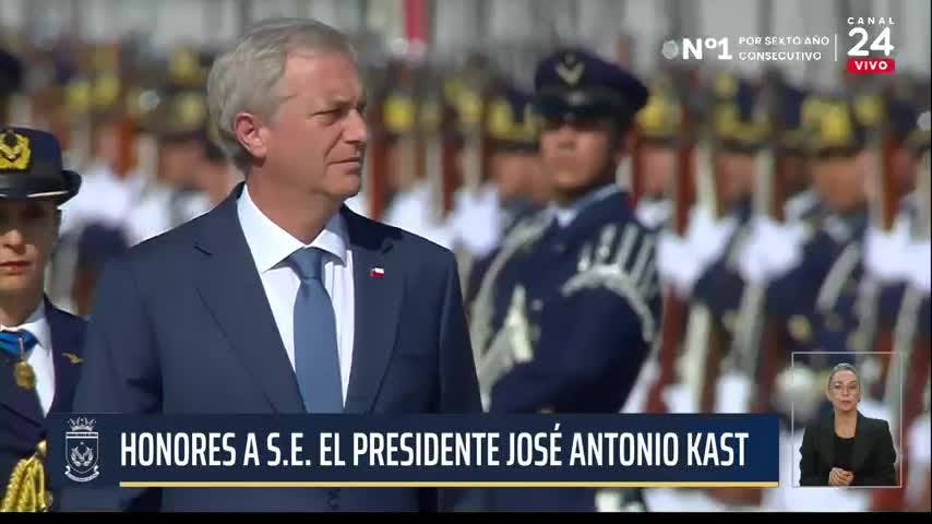 Así fue la rendición de honores al Presidente Kast en la ceremonia del 96° aniversario de la FACh