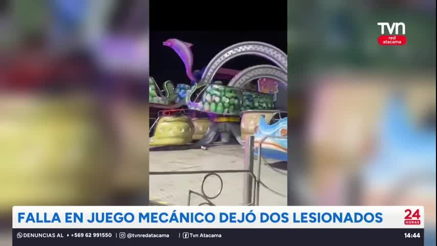Copiapó: Falla en juego mecánico dejó dos lesionados