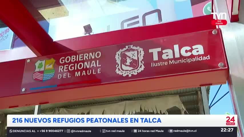 216 nuevos refugios peatonales en Talca