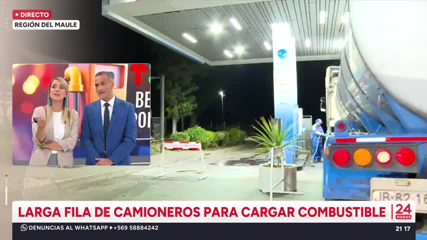 Largas filas en servicentros del Maule