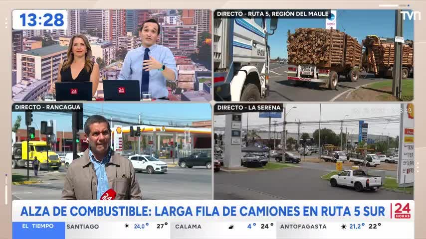 A horas del alza, filas en Ruta 5 y falta de combustible