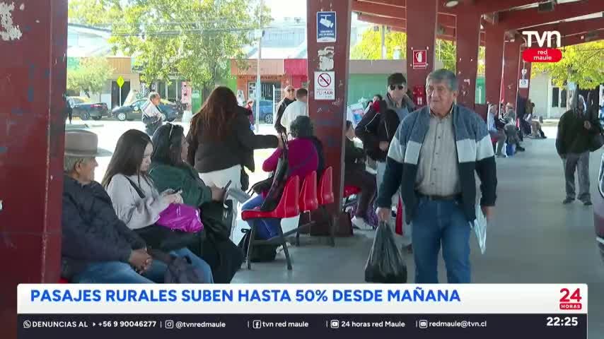 Golpe al bolsillo: pasajes rurales suben hasta 50%