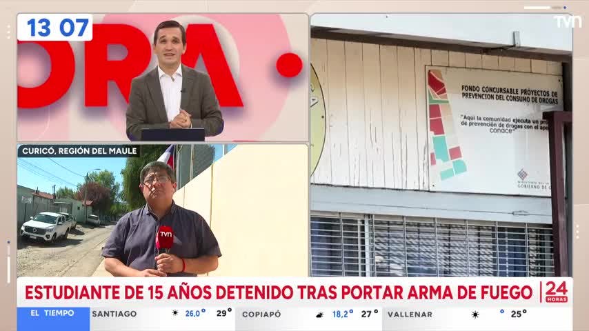 Carabineros detiene a estudiante que llegó armado a colegio de Curicó