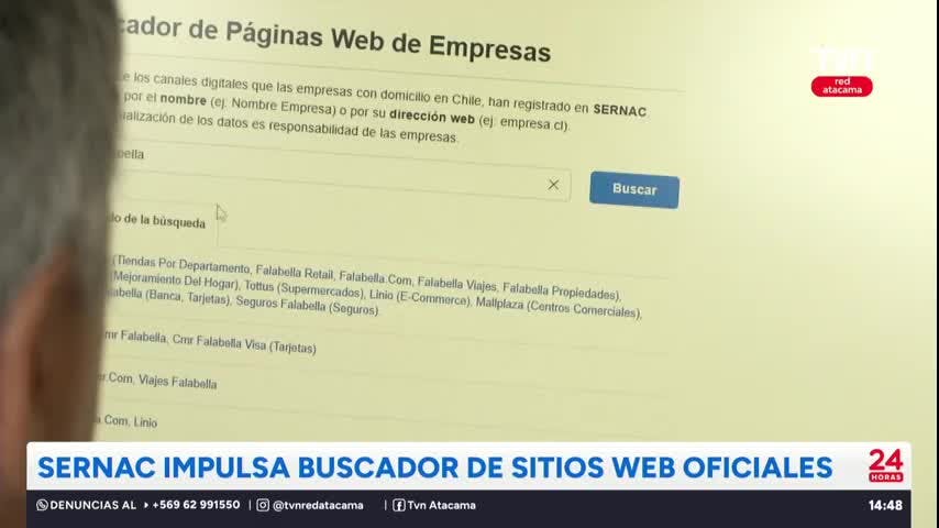 SERNAC impulsa buscador de sitios web oficiales