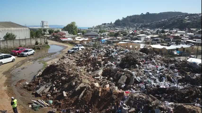 Anuncian retiro de escombros en Lirquén