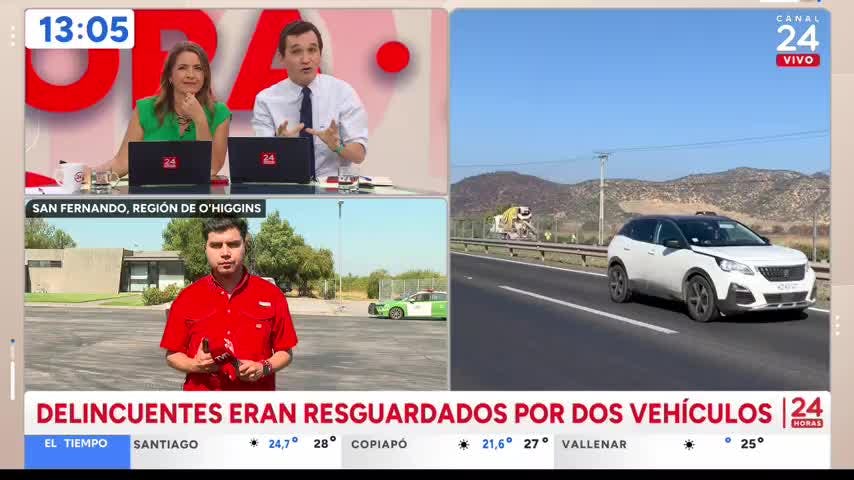 Persecución con disparos en Ruta 5 termina con cinco detenidos por millonario robo de pescado