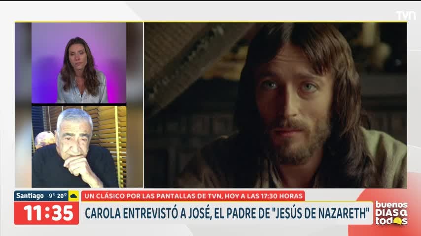 "El director lo miró y dijo que sus ojos transmitían paz": El día que TVN entrevistó a José de "Jesús de Nazareth"