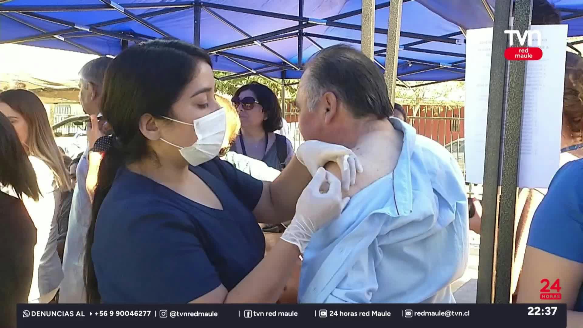 Vacunación contra influenza tiene alto porcentaje de aplicación en el Maule