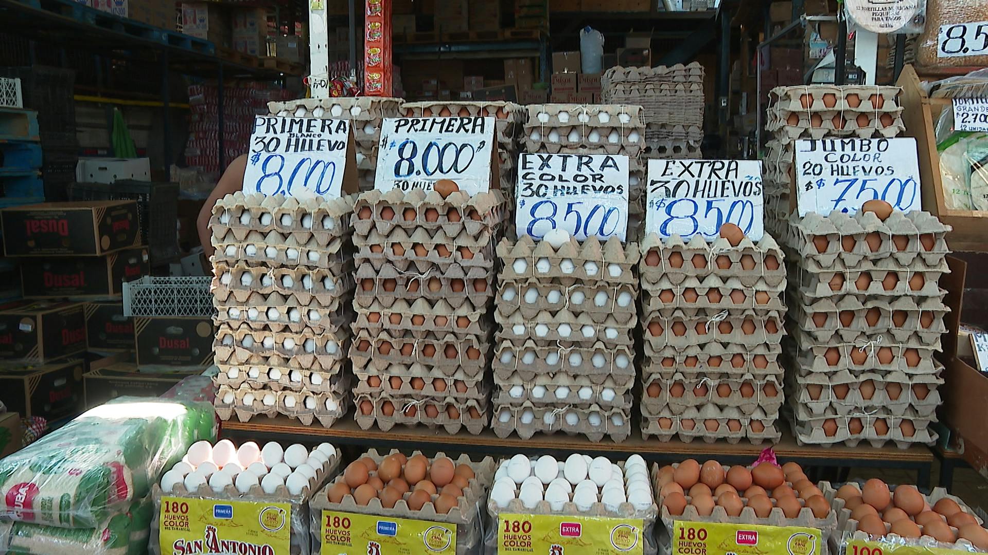 Registran importante alza en precio de los huevos
