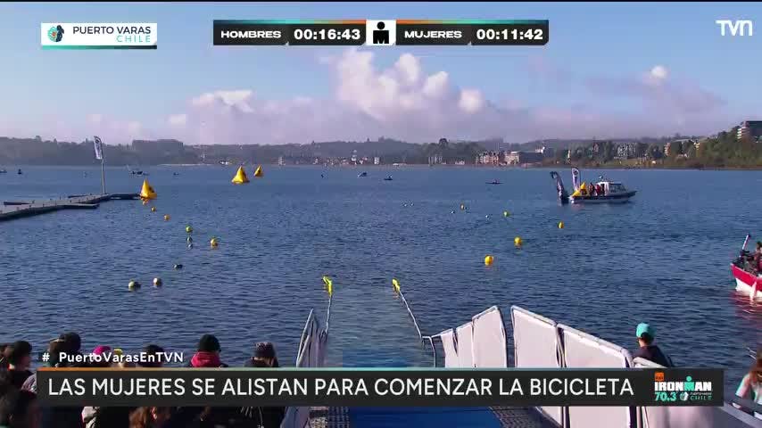 Ironman 70.3 de Puerto Varas: Macarena Salazar lidera en la bicicleta