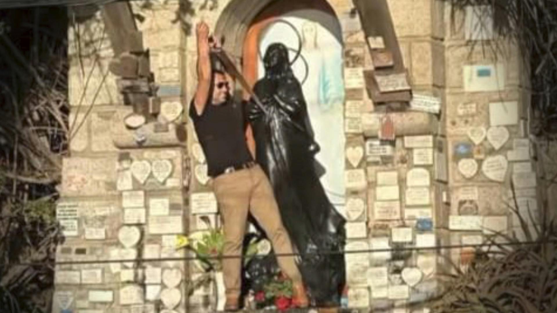 Pastor generó polémica por “ataque” a gruta de “Virgen Negra” 