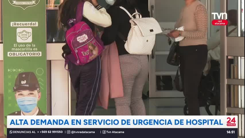Copiapó: Alta demanda en servicio de urgencia de hospital