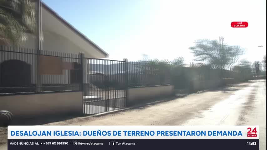 Desalojan Iglesia: Dueños de terreno presentaron demanda