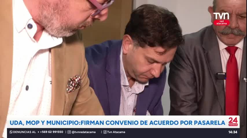 UDA, MOP y municipio: firman convenio de acuerdo por pasarela
