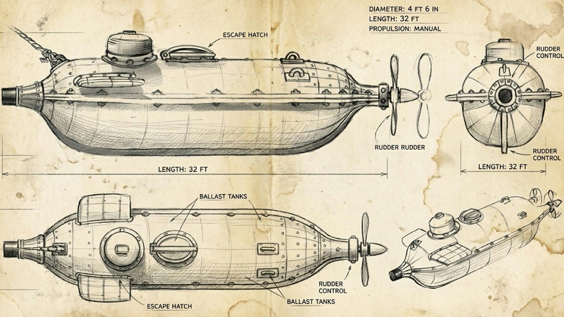 Submarino Flach: 160 años de la fatal sumersión