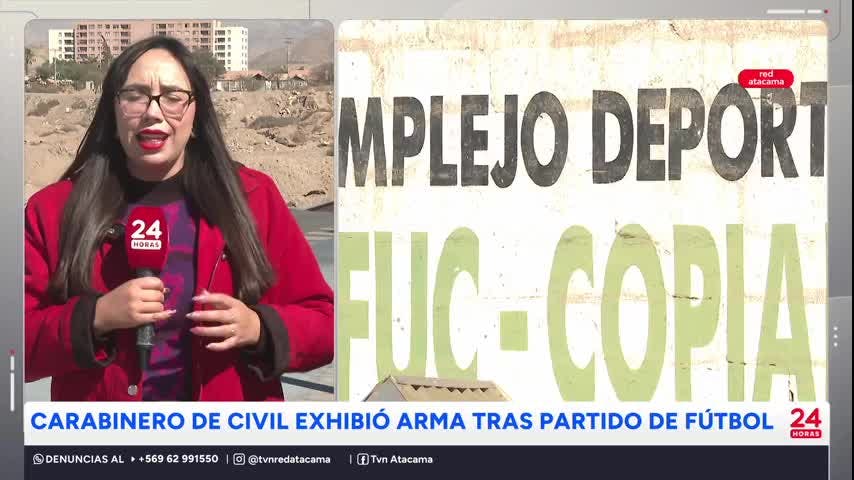 Copiapó: Carabinero de civil exhibió arma tras partido de fútbol
