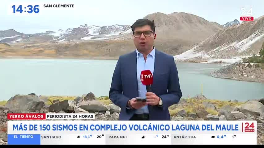 sismos en volcán laguna del maule
