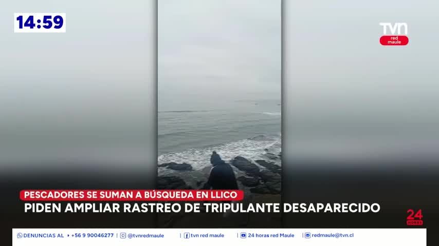 Mantienen operativo de búsqueda de pescador desaparecido en Llico