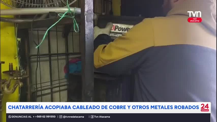 Chatarrería acopiaba cableado de cobre y otros metales robados