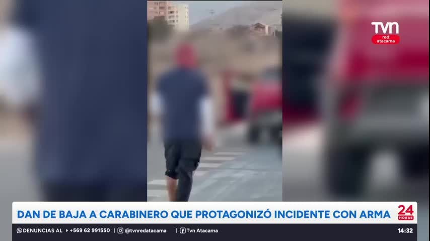 Dan de baja a Carabinero que protagonizó incidente con arma