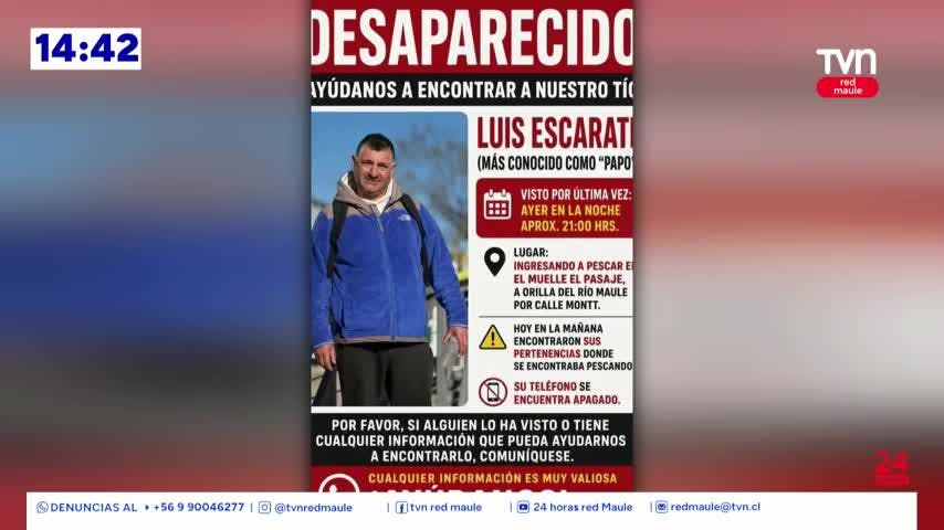 Activan búsqueda de pescador deportivo desaparecido en río Maule en Constitución
