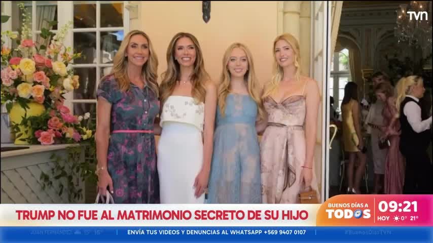 Trump no fue al matrimonio secreto de su hijo