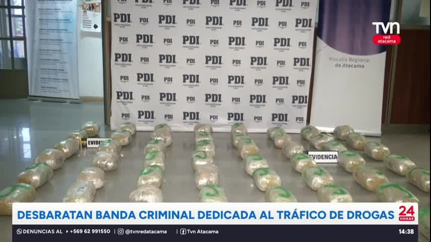 Chañaral: Cae banda criminal dedicada al tráfico de drogas