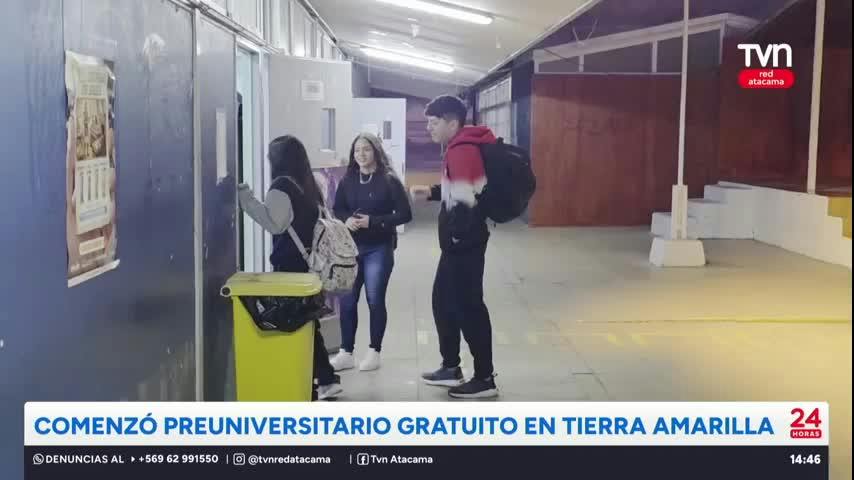 Comenzó preuniversitario gratuito en Tierra Amarilla