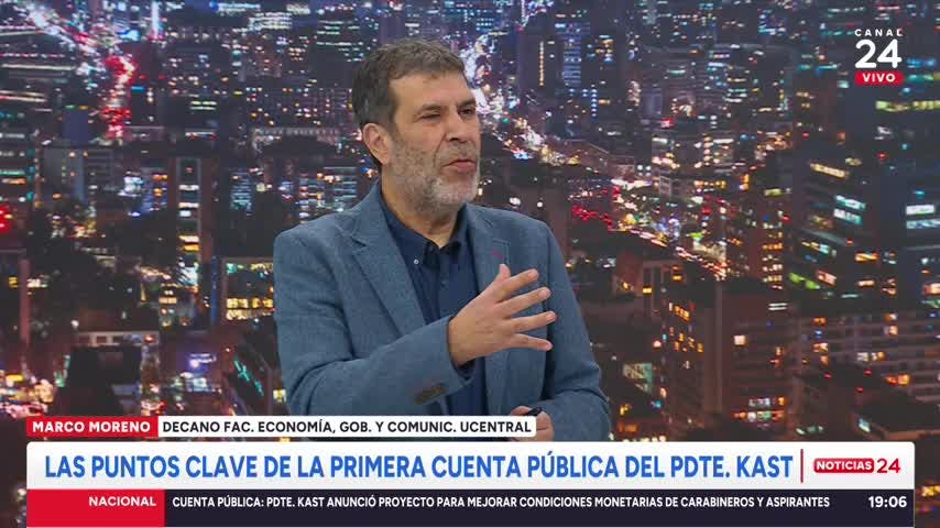 Marco Moreno y Cuenta Pública de Presidente Kast: “Hubo un intento de relanzar al Gobierno”