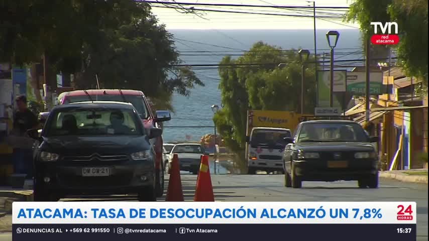 Atacama: Tasa de desocupación alcanzó un 7,8%