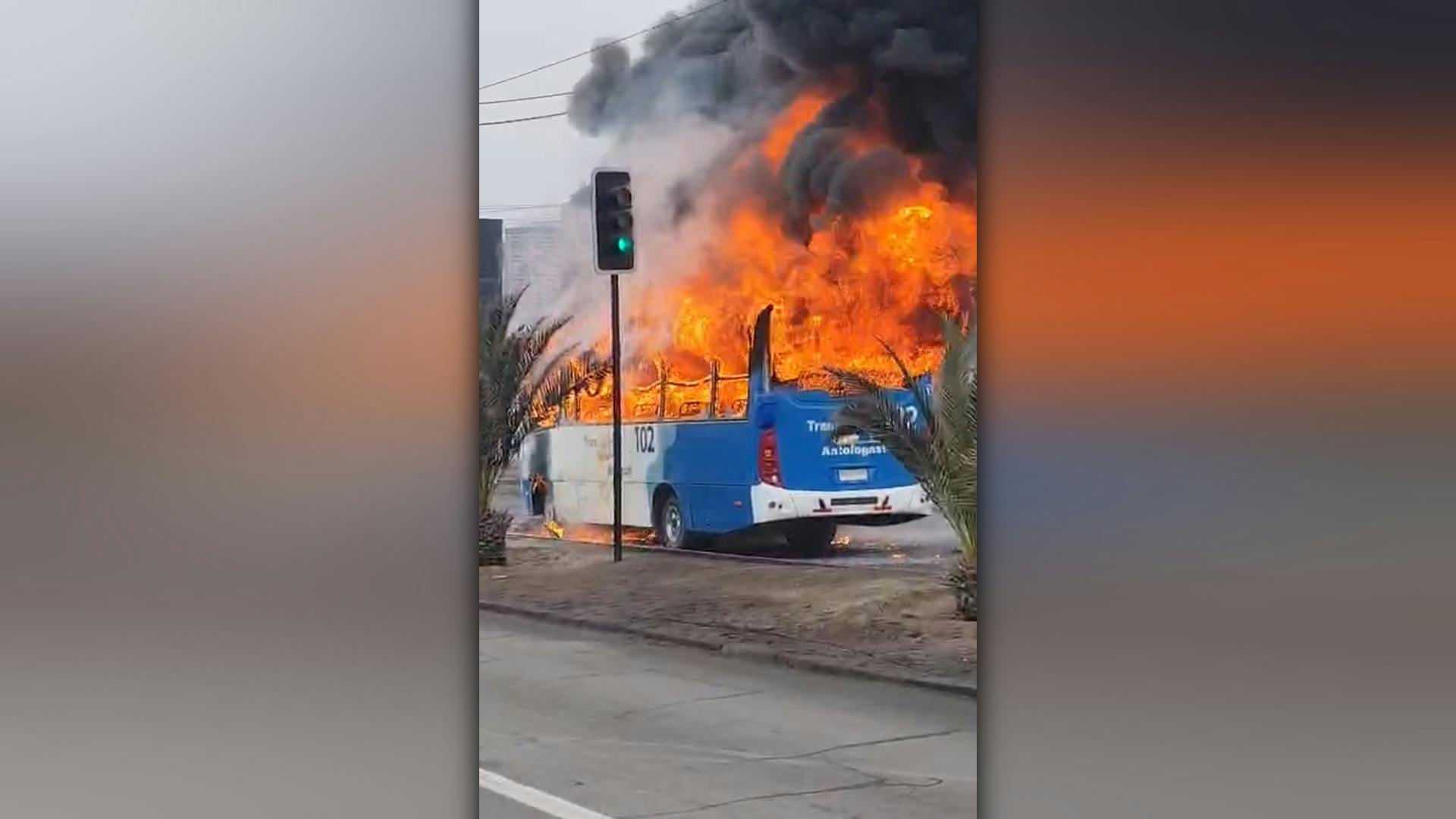 Síntesis regional de noticias: bus del TransAntofagasta se incendió por completo