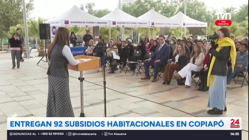 Entregan 92 subsidios habitacionales en Copiapó