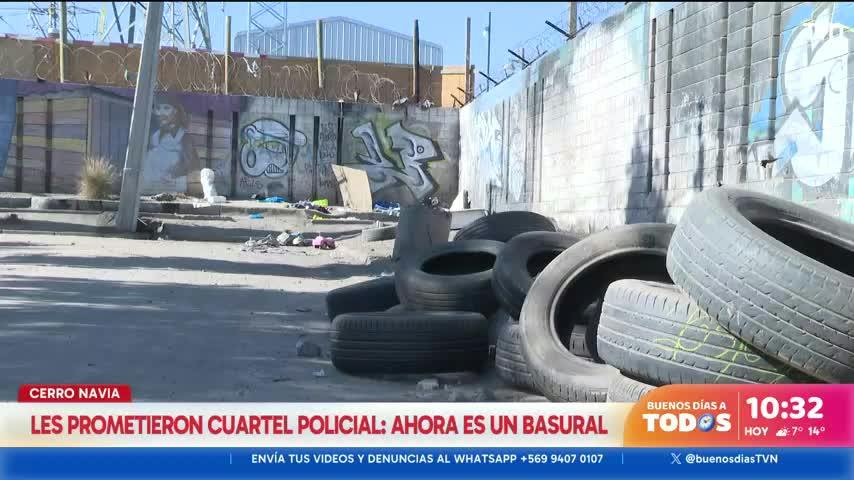 Indignación en Cerro Navia: Proyecto de cuartel policial terminó siendo un basural